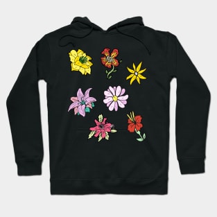 Hand Drawn Flowers Hoodie